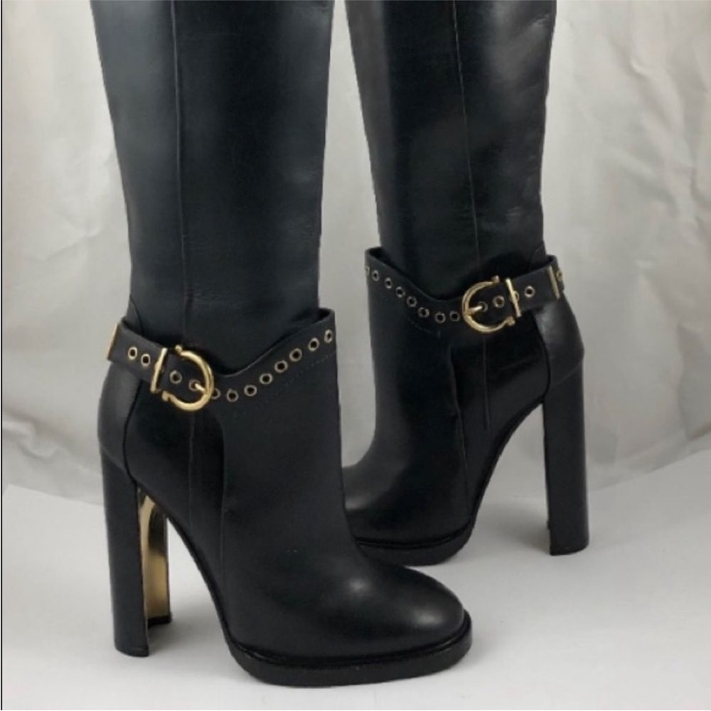 🔥💥Salvatore Ferragamo Nadix Knee-High Leather. For a nerdier leg calfs